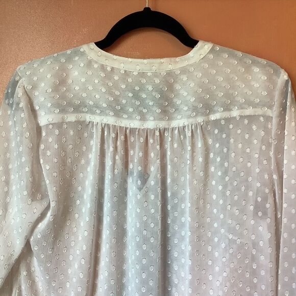 Pendleton Sheer White Summer Blouse - Picture 4 of 7